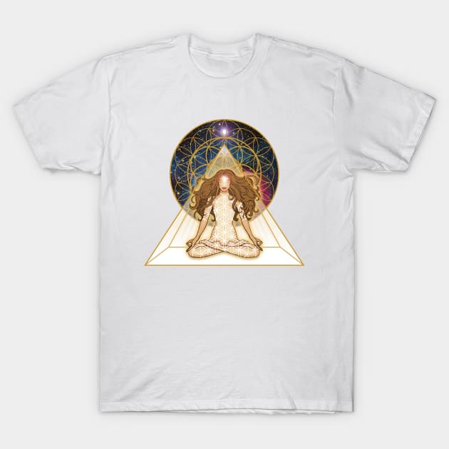 Flower of Life Pyramid T-Shirt by MandalaSoul